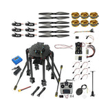 DIY T850 850mm 6-Axle Carbon Fiber Frame Kit 4108 380KV Brushless Motor 40A ESC AT10 Radio W/ 2-Axle Assembled Brushless Gimbal