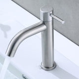Bathroom Washbasin Faucet Small Single Handle Sink Tap Chrome Brass Single Hole Cold Water Tapware