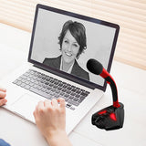 USB Condenser Microphone Desktop Microphone Laptop Computer Gaming Wired Microphones 100Hz-10KHz 1.5m With LED Light