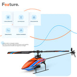 WLtoys XKS K127 RC Helicopter Remote Control Helicopter for Beginners 6-axis Gyro Single Blade RC Aircraft Fixed Height 4CH RTF