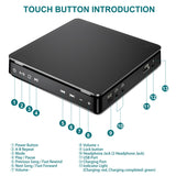 Portable CD Player Double Headphone Version Contact Button Reproductor CD Walkman Rechargeable Shockproof LCD Display