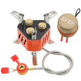 13800W 3-Core Foldable Camping Stove Outdoor Gas Stove For Outdoor Fishing Hiking Traveling