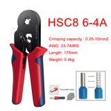 Crimping Pliers Tubular Terminal Hand Tools HSC8 6 - 4A 0.25 - 10mm2 6 - 6A 0.25 - 6mm2 Electrical Mini Wire Ferrule Clamp Kit