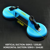 Glass Suction Cup Heavy Duty Vacuum Panel Lifter Glass Sucker with Thick Large Rubber Pad for Lifting Moving Glass Ceramic Tiles
