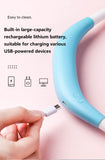 USB Fan With Aromatherapy diffuser Portable Electric Fan Mini Cooling fan Rechargeable Hanging Neck Fan With Light