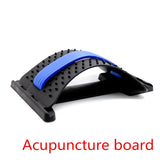 1pc Back Stretch Equipment Massager Massageador Magic Stretcher Fitness Lumbar Support Relaxation Spine Pain Relief random color