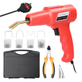 100W Plastics Welding Machine Panel Crack Repair Kit Thermal Cutting Hot Stapler Plastics Hole Repairing Tool with 4 Boxs Staple