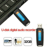 U-Disk Digital Audio Voice Recorder Pen Charger USB Flash Drive Up to 32GB Mini SD TF High Quality