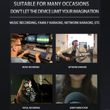 Sound Card Audio Mixer Sound Board for Studio Singing Computer DJ Audio Mixer Compatible with Mainstream Audio Software