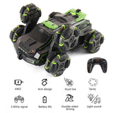 4 WD RC Stunt Car Spray Fog Lighting Music Gesture Induction Remote Control Drift Climbing Off-road Vehicle Kids Gifts For Boys
