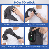 2 in 1 Heated Shoulder Massage Device Physiotherapy Pain Relief Adjustable LCD Display Vibration for Knee Elbow Support Strap