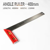 90 Degree Turn triangle and right angle corner ruler 200mm 300mm 400mm Plastic handle For Woodworking Measuring Tools