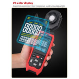 TASI TA632A LCD Digital Light Meter Digital Lux Meter Illuminometer Luminometer Photometer Luxmeter Light Meter 0-200000 Lux