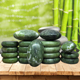 Tontin Jade glaze hot stone massage Set massager back massageador Health Care stones for massage spine basalt lava stone spa