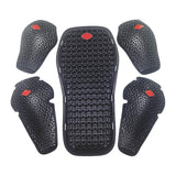 5Pcs Soft TPE Motorcycle Clothing Protective Armor Riding Flexible Moto Gear