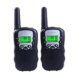 Blue Children's walkie-talkie T-3 mini walkie-talkie UHF 462.550-467.7125MHz two-way radio 0.5W 22CH children's toy LCD monitor