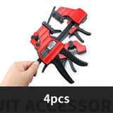 DURATEC 4pcs F Clamps Bar Clamps, Heavy Duty Quick Slide Wood Clamp Smooth Quick Slide Carpentry Bar Clips