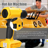 Cordless Handheld Hot Air Machine Lithium Rechargeable Heating Equipment Temperatures Adjustable Power Tool with 4 Nozzles