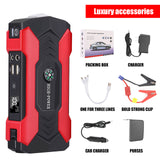 20000mAh Car Battery Jump Starter Portable Emergency 12V Car Battery Booster 15V/1A 4 USB Wireless Charging LED Flashlight