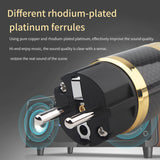 Hifi Audio Power Plug Red Copper Gold Plated Carbon Fiber IEC Connector Amplifier Cable Adapter EU Version