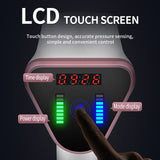Percussion Massage Gun Double Handle Deep Tissue Muscle Massager Touch Control Neck Massage Relaxation Body Pain Relief Fitness