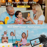 Ordro V12 Video Camera Digital Camcorder 1080p Full HD, Infrared Night Vision, YouTube Vlog Cameras with IR Light, for Blogger