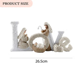 Resin LOVE/FAMILY Alphabet Figurines Desktop Ornament LOVE/FAMILY Letters Sign Statue Holiday Gifts Home Decor for Wedding