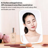 LED Makeup Mirror USB Rechargeble Touch Dimmer Switch Portable Cosmetic Mirror Dressing Table Vanity Mirrors espejos con luz led