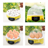 2021 New Digital Mini 7 Grid Egg Incubator Fully Automatic Incubator Poultry Hatcher Temperature Control Hatching Machine