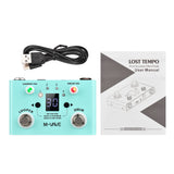 M-VAVE LOST TEMPO Effect Pedal Drum &amp; Looper Effector Double Footswitch Looper Pedal 30 Drums &amp; 4 Loops High Precision Tuner