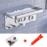 Wall Mounted Stand Hair Dryer Holder Universal for Dyson Bracket Hange Organizer Storage Shelf Aluminum Bathroom Accessories