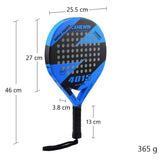 Camewin Padel Racket Beach Tennis Carbon Fiber And EVA Smooth Surface Durable Power Lite Paddleball Paddle Racket