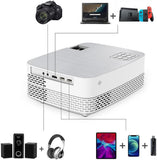 Salange Mini Projector Q5 1280x720P 4500 Lumens LED Wifi Home Theater Video Smart Movie Beamer Game Proyector