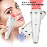 LED Photon Therapy Sonic Vibration Wrinkle Remover Hot Cool Treatment Anti Aging Skin Care Beauty Device Massage Rejuvenation