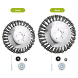 6/8 Inch Grass Trimmer Cutter Head Manganese Steel Wire Wheel Lawn Mower Removal Weeding Grass Head Garden Weed Moss Fixing Kit