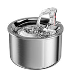 Stainless Steel Automatic Cats Fountain 2L Running Water Drinking For Cat Dog Pet Drinker Dispenser