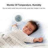 Wireless Thermometer Hygrometer Wifi Smart Humidity Temperature Sensor with Alert LCD Display Remote App Monitoring