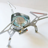 TOMSHOO Foldable Camping Gas Stove with Adapters Outdoor Stove Gas Burner for Outdoor Backpacking Fishing Cooking