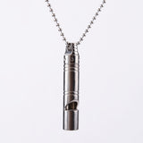 Outdoor  Alloy Whistle With Chain Light weight High Decible Titanium Emergency Cheerleading Whistle Survival Camping Ultra