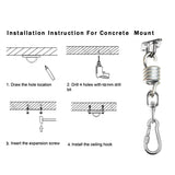 2Pcs Swivel Hooks for Hammock Swing Chairs Stainless Steel Hanging Seat Accessories Kit for Ceiling/Indoor/Outdoor