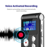 Digital Voice Recorder (8GB) Built-in Microphone Speaker, Digital Voice Recorders for Class Lectures Meetings