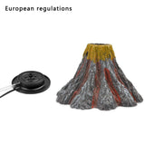 Aquarium Volcano Ornament Light Night Kit Air Bubbler Desktop Decorations for Fish Tank Aquarium Bubbler Gifts with LED Light