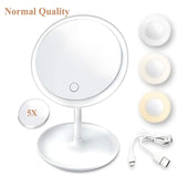 LED Vanity Mirror Light Makeup Mirror With 1X/10X Magnification 3 Light Colors Vanity Bathroom Cosmetic Table Led Lighted Mirror