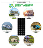 Solar Panel 100w 200w Solid 18V Rigid Glass Solar Panel 120W Maximum Power Monocrystalline Cell 12V 24V Battery Charger