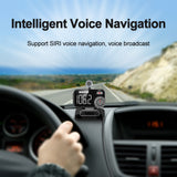 Bluetooth 5.0 Car Kit FM transmitter Car MP3 Player Support TF Card Lossless Music Play QC3.0 Fast Charge Noise Reduction Call