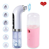 Rechargeable Blackhead Acne Pore Cleaner Vacuum Water Cycle Deep Cleaning Electric Nano Facial Steamer Beauty Skin Care Tool