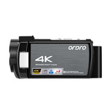 Ordro AE8 Video Camera 4K Digital Camcorder with WiFi Night Vision for YouTube Vlogging Blogger Videos Shooting Filming