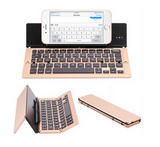 3.0 Wireless Keyboard Portable Tablet Keyboard for PC Laptop Aluminum Alloy Keyboard Foldable Bluetooth Keyboard