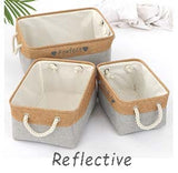 Personalized Pet Toy Storage Basket Toy Clothes Bin Dog Custom Name DIY Canvas Collapsible Box Free Print ID Pet Accessories