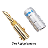 8Pcs Solder-free Pure Copper Sawtooth Banana Plug Connector HIFI Audio Speaker Cable Adapter
